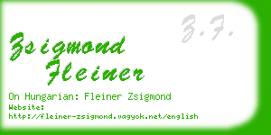 zsigmond fleiner business card